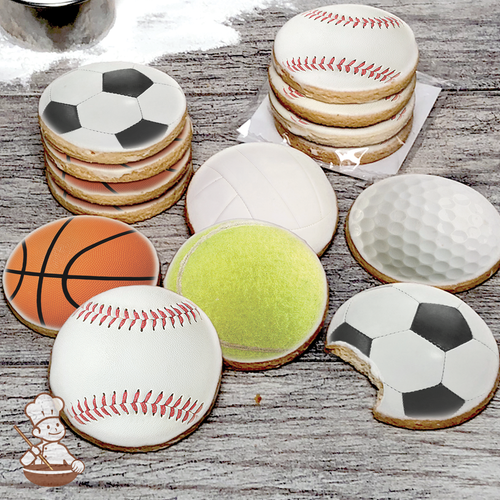 Real Action Sports Balls Cookie Set (Round)