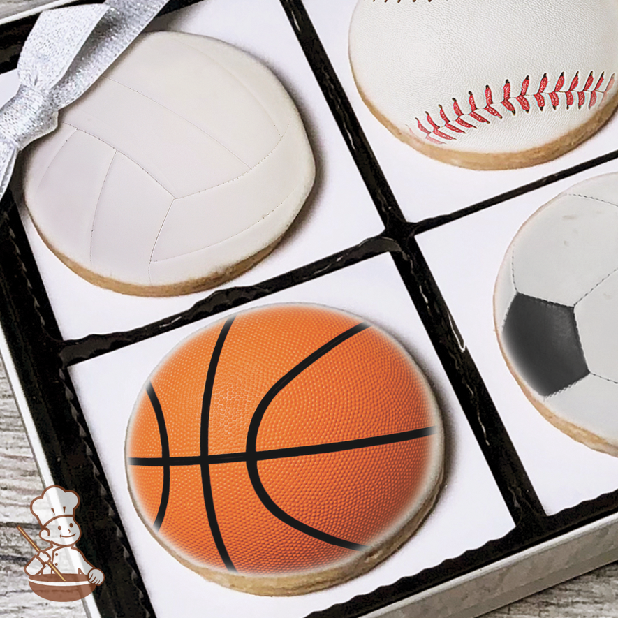 Real Action Sports Balls Cookie Gift Box (Round)