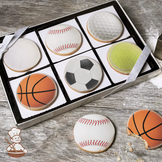 Real Action Sports Balls Cookie Gift Box (Round)