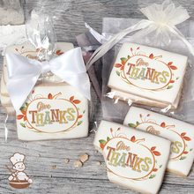 Load image into Gallery viewer, Give Thanks Pumpkins Cookies (Rectangle)