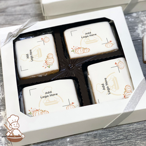 Give Thanks Pumpkins Logo Cookie Large Gift Box (Rectangle)