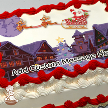 Load image into Gallery viewer, Santa&#39;s Christmas Night Photo Cake
