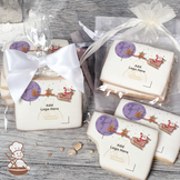 Santa's Christmas Night Logo Cookies (Rectangle)