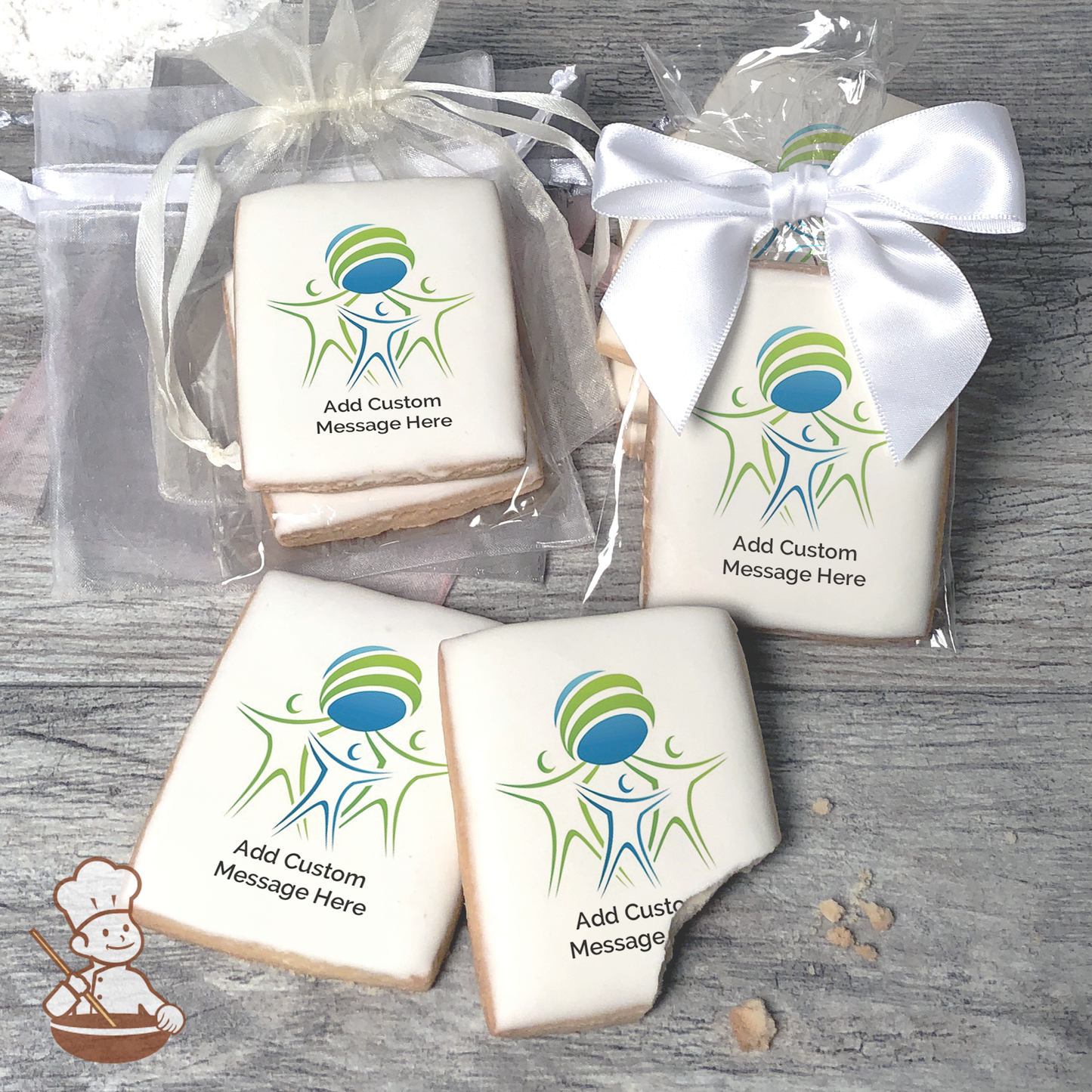 Customer Service Week Custom Message Cookies (Rectangle)