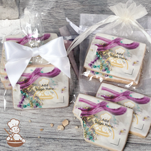 Load image into Gallery viewer, All Welcome to the Mardi Gras Carnival Logo Cookies (Rectangle)