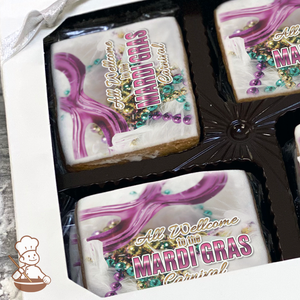 All Welcome to the Mardi Gras Carnival Cookie Gift Box (Rectangle)