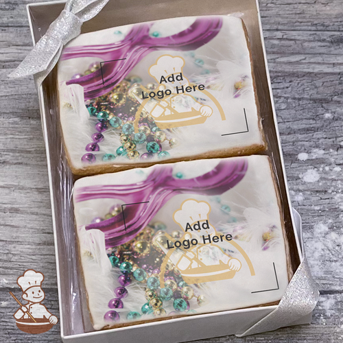 All Welcome to the Mardi Gras Carnival Logo Cookie Small Gift Box (Rectangle)