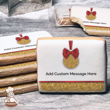 Load image into Gallery viewer, Holiday Glitz Custom Message Cookies (Rectangle)