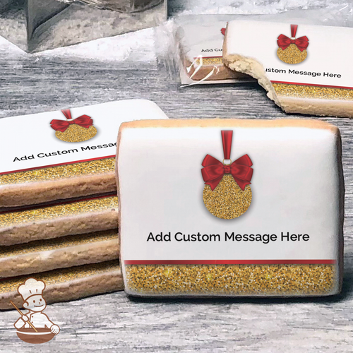 Holiday Glitz Custom Message Cookies (Rectangle)
