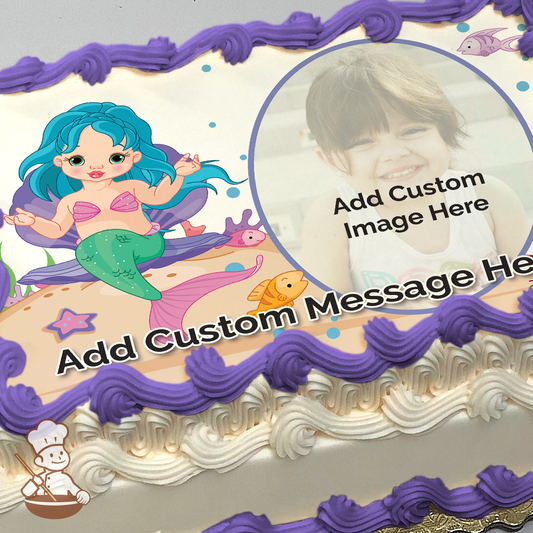 Mermaids are Magical Custom Photo Cake