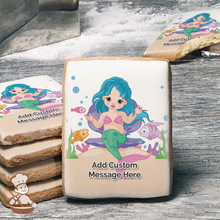 Load image into Gallery viewer, Mermaids are Magical Custom Message Cookies (Rectangle)