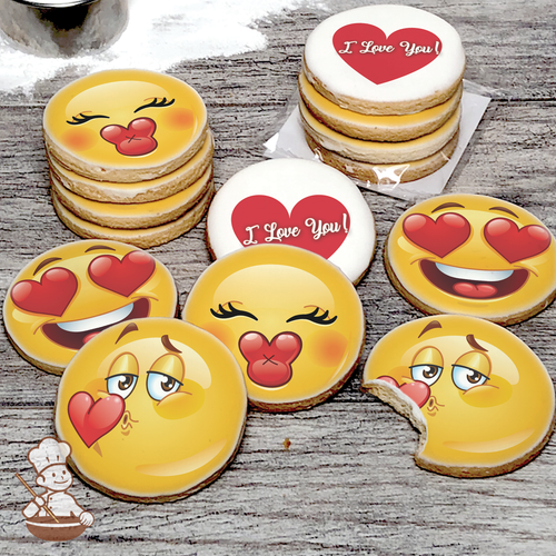 Emoji I Love You Cookie Set (Round)
