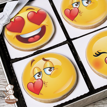 Load image into Gallery viewer, Emoji I Love You Cookie Gift Box (Round)