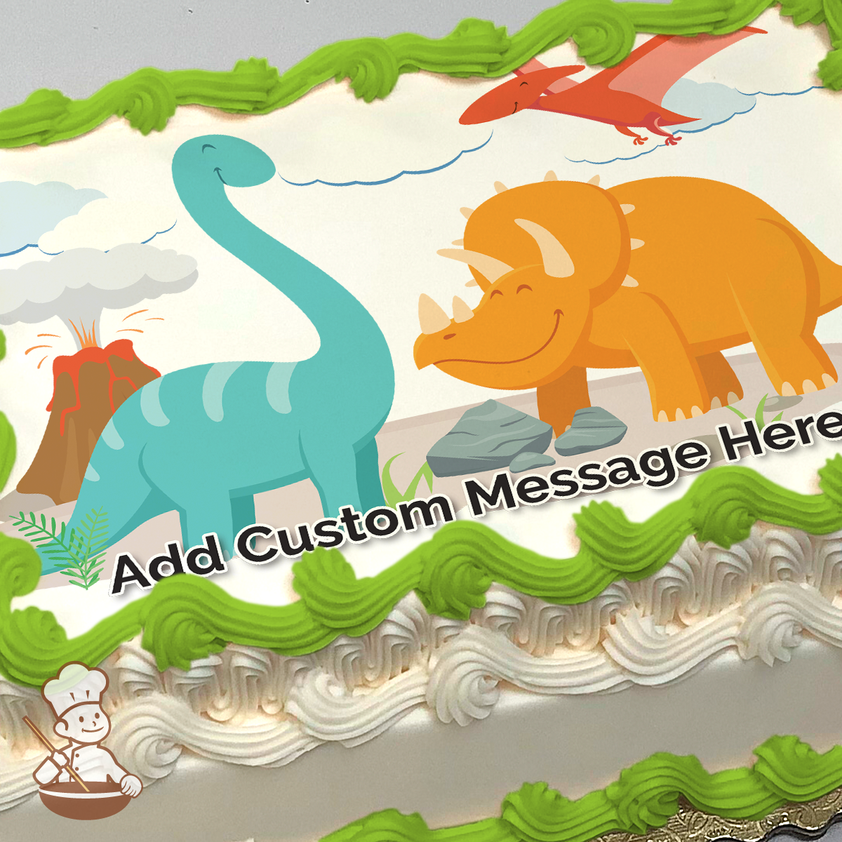 Dino Collection Photo Cake