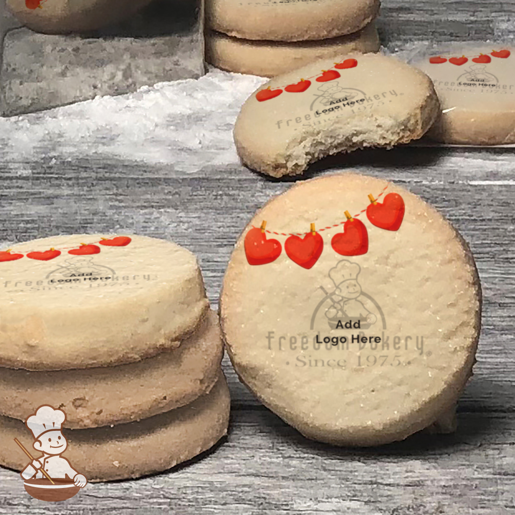 Hearts, Hugs and Hogs of Love Logo Cookies (Round Unfrosted)