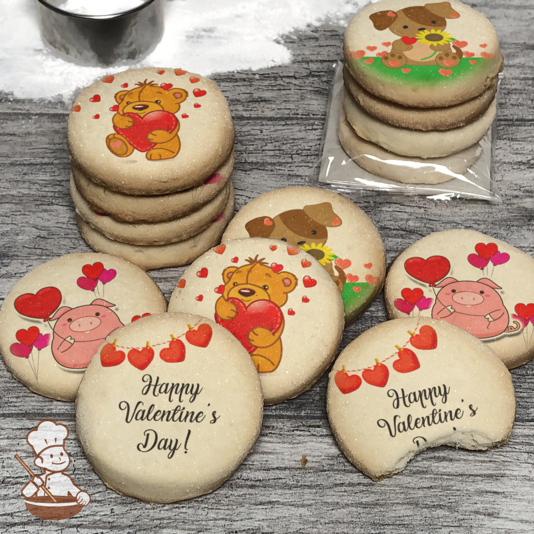 Hearts, Hugs and Hogs of Love Cookie Set (Round Unfrosted)