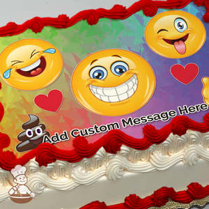Emoji Fan Photo Cake