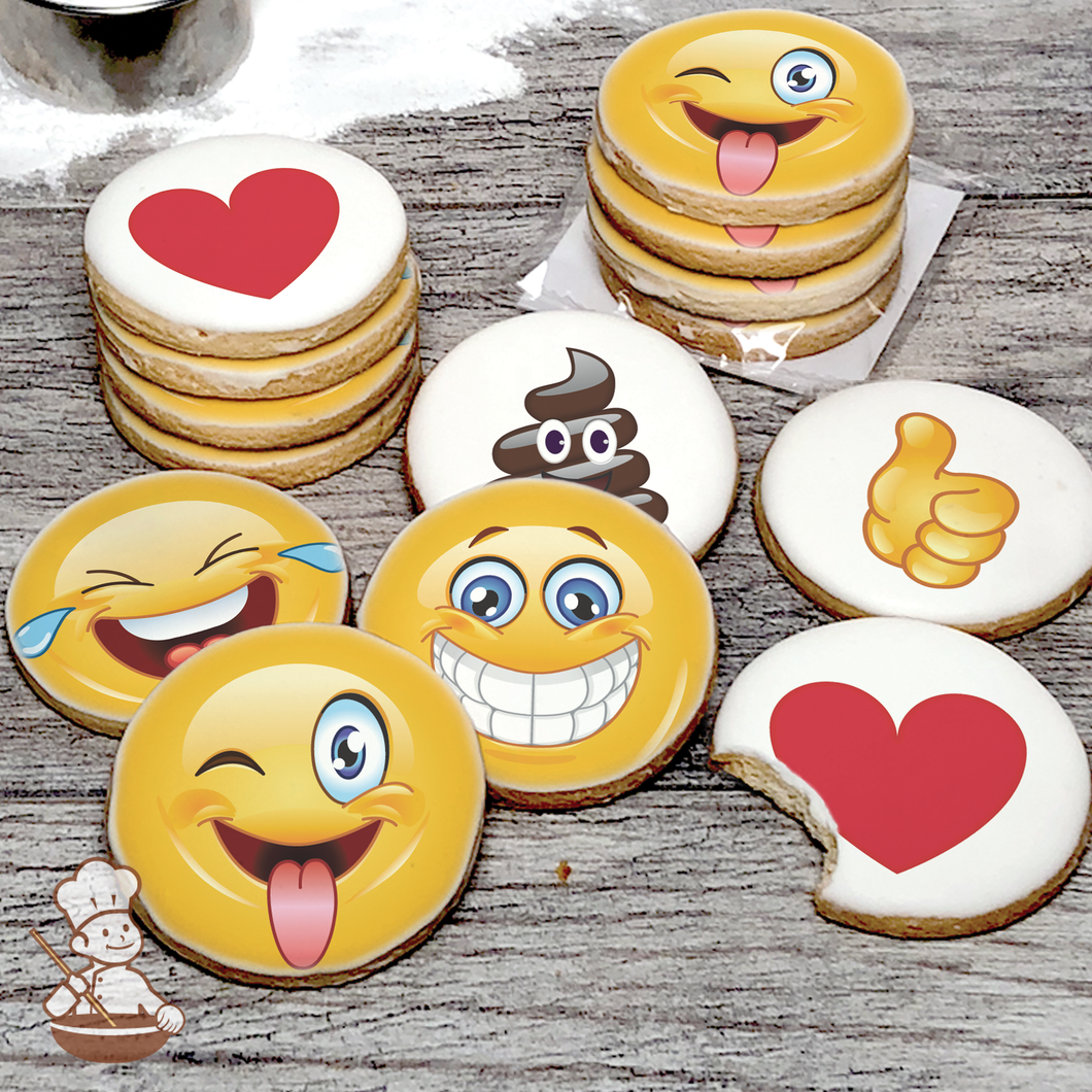 Emoji Fan Cookie Set (Round)