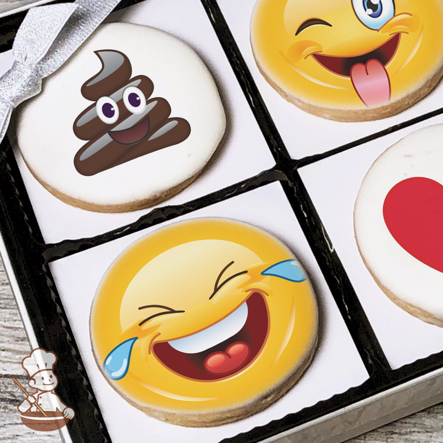 Emoji Fan Cookie Gift Box (Round)