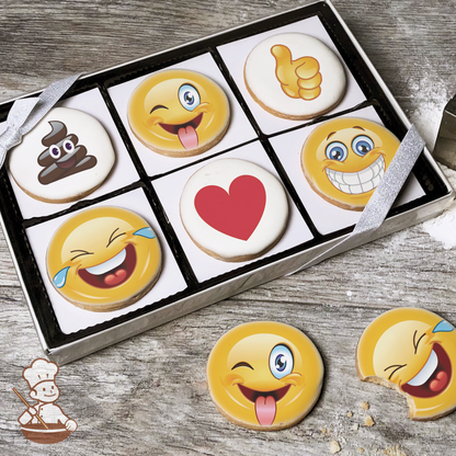 Emoji Fan Cookie Gift Box (Round)