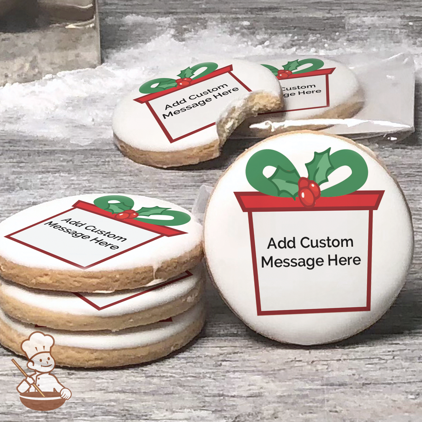 Christmas Delivery Custom Message Cookies (Round)
