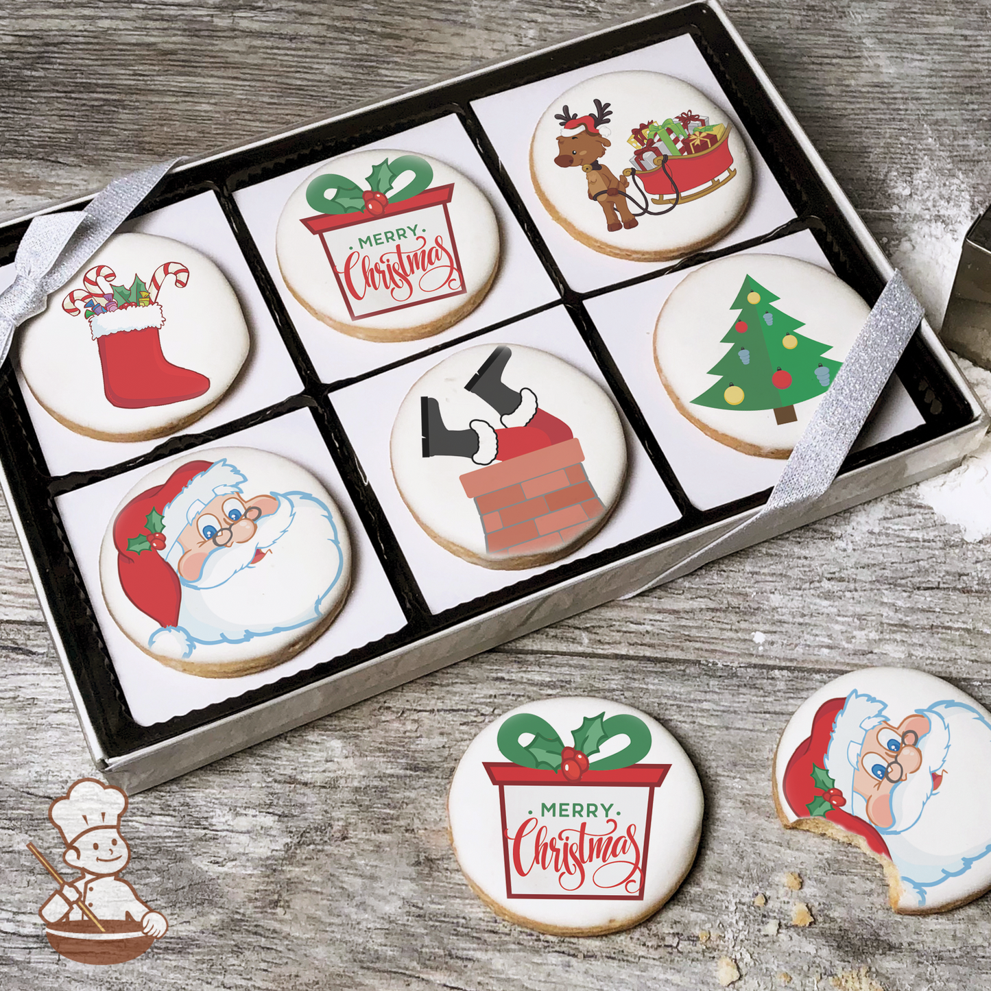 Christmas Delivery Cookie Gift Box (Round)