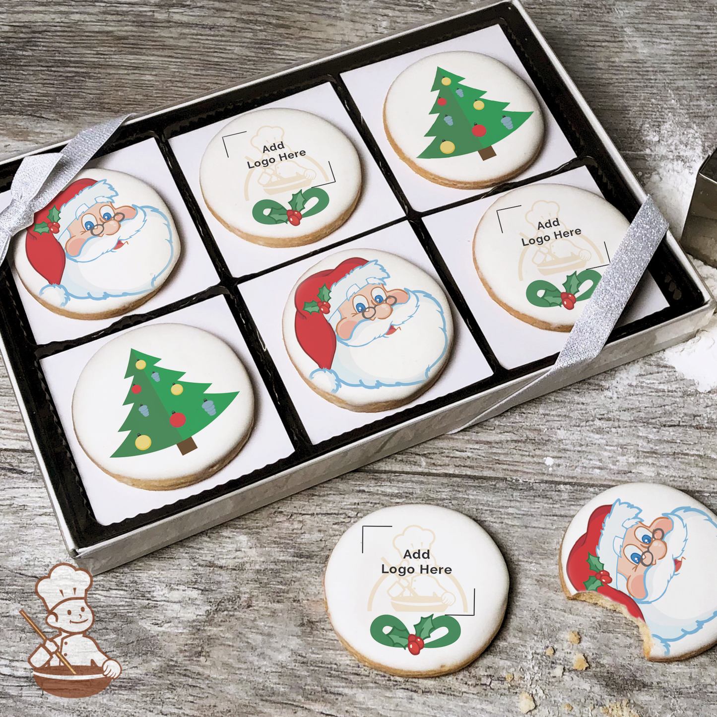 Christmas Delivery Logo Cookie Gift Box (Round)