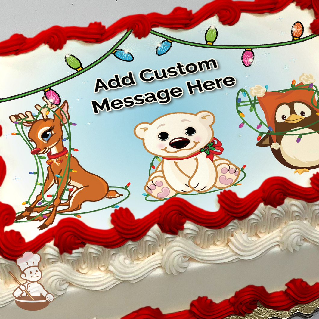 Holiday Brights and Friends Photo Cake