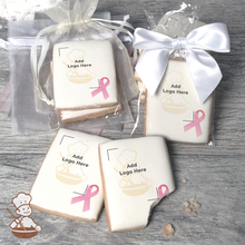 Load image into Gallery viewer, Breast Cancer Awareness Classic Pink Ribbon Logo Cookies (Rectangle)
