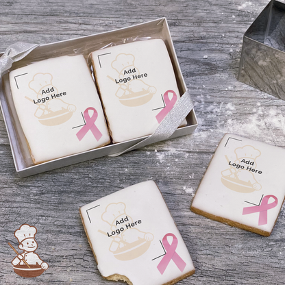 Breast Cancer Awareness Classic Pink Ribbon Logo Cookie Small Gift Box (Rectangle)