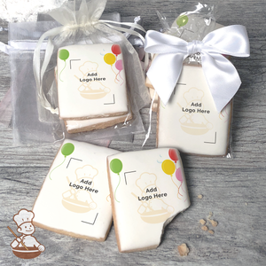 Balloons in the Sky Logo Cookies (Rectangle)