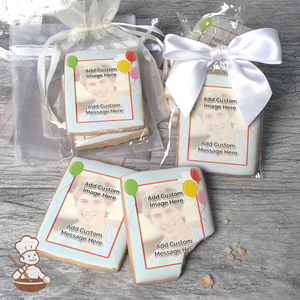 Balloons in the Sky Photo Cookies (Rectangle)