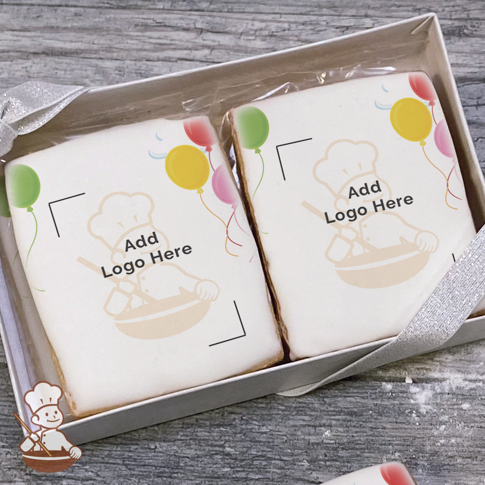 Balloons in the Sky Logo Cookie Small Gift Box (Rectangle)