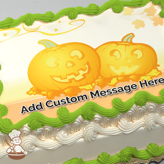 Happy Haunting Jack-o-Lanterns Photo Cake