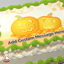 Load image into Gallery viewer, Happy Haunting Jack-o-Lanterns Photo Cake