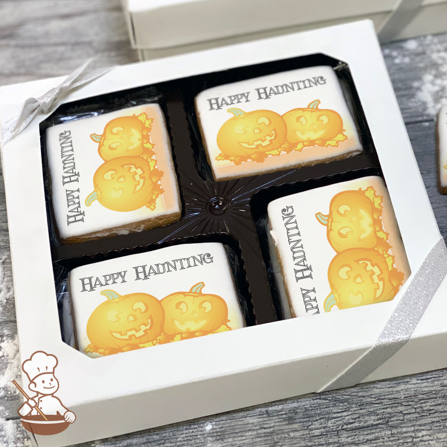 Happy Haunting Jack-o-Lanterns Cookie Gift Box (Rectangle)