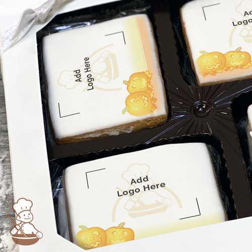 Happy Haunting Jack-o-Lanterns Logo Cookie Large Gift Box (Rectangle)