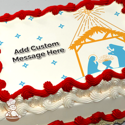 Nativity Night Photo Cake