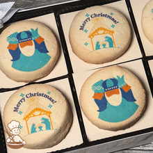 Load image into Gallery viewer, Nativity Night Cookie Gift Box (Round Unfrosted)