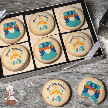 Nativity Night Cookie Gift Box (Round Unfrosted)