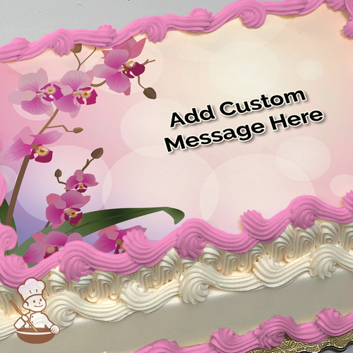 Orchid Love Photo Cake