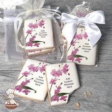 Load image into Gallery viewer, Orchid Love Custom Message Cookies (Rectangle)