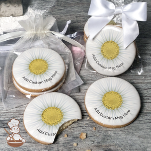 Thanks a bunch flowers Custom Message Cookies (Round)