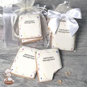 Vintage Birthday Party Custom Message Cookies (Rectangle)