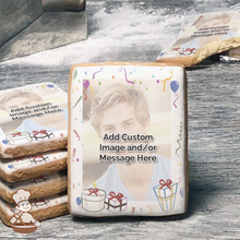 Load image into Gallery viewer, Vintage Birthday Party Photo Cookies (Rectangle)