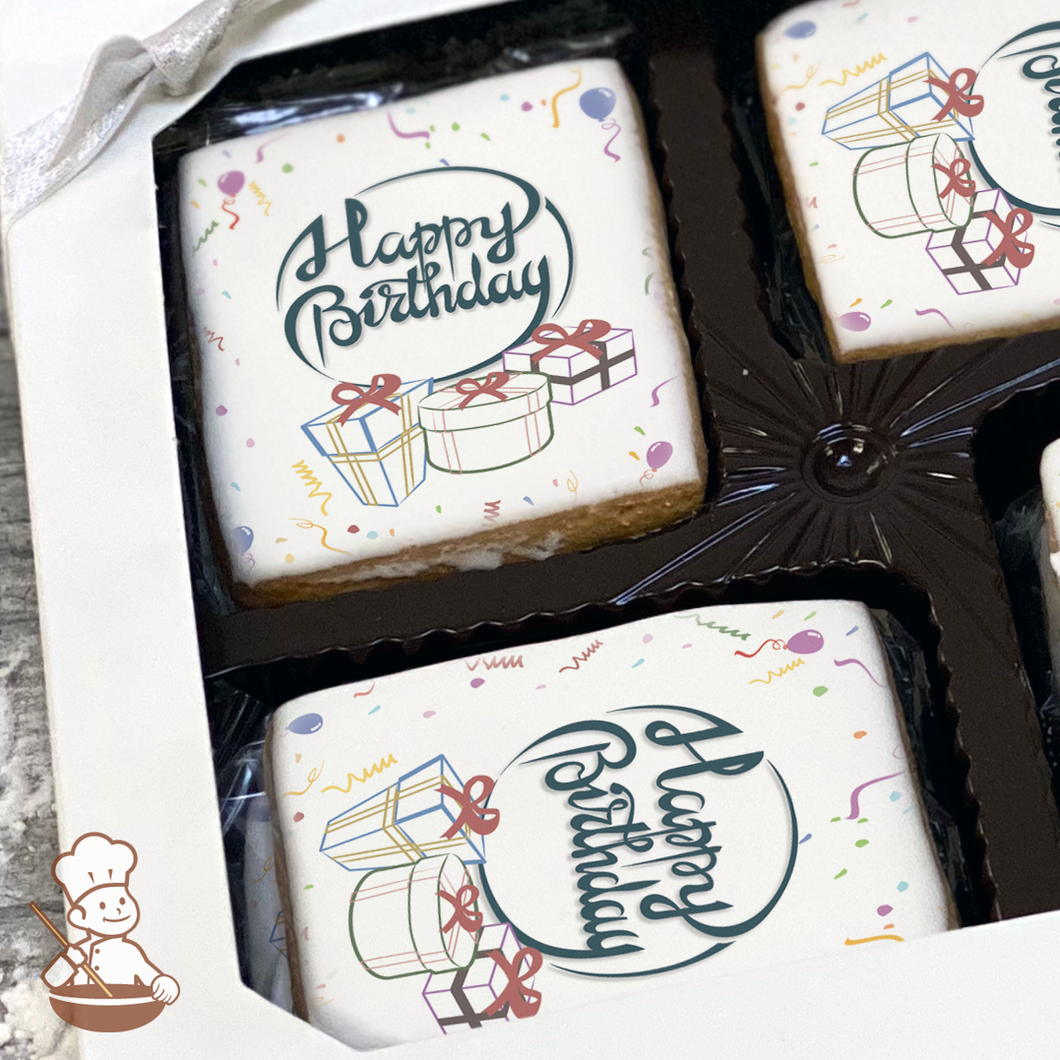 Vintage Birthday Party Cookie Gift Box (Rectangle)