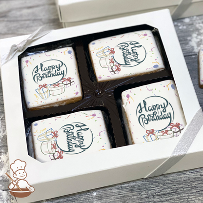 Vintage Birthday Party Cookie Gift Box (Rectangle)