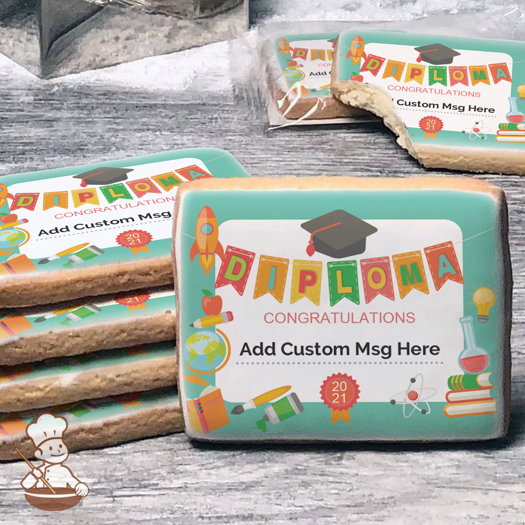 All Learner Diploma Custom Message Cookies (Rectangle)
