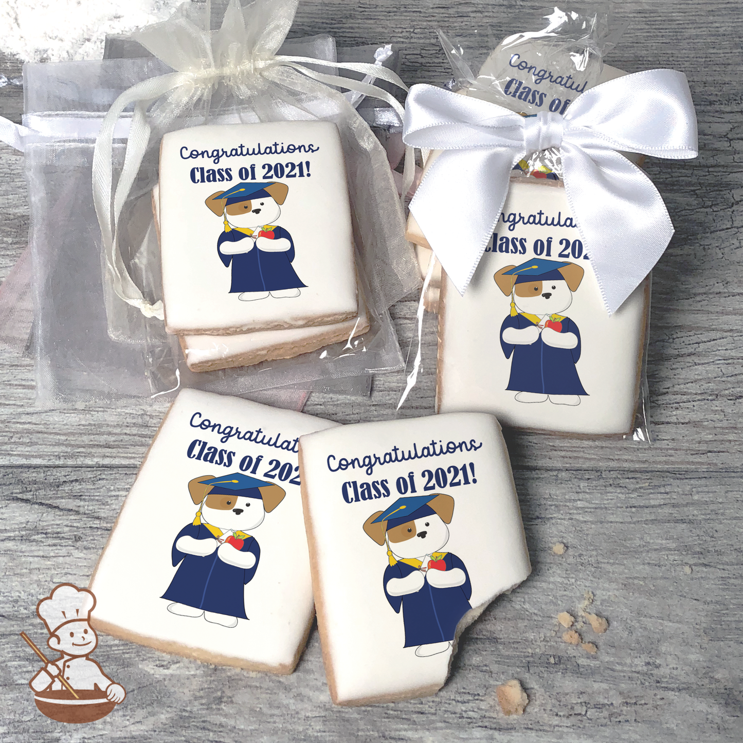 Puppy Graduate Cookies (Rectangle)