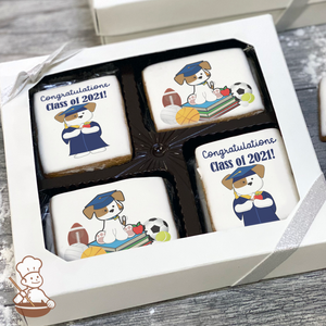 Puppy Graduate Cookie Gift Box (Rectangle)